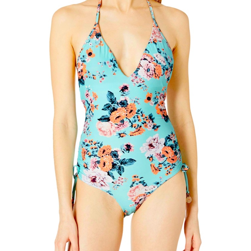 Seafolly one piece swimsuit turquoise size 4